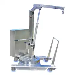 Grue d'atelier porte-à-faux manuelle à mât rotatif INOX 304 500 kg
